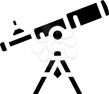 modern telescope glyph icon vector. modern telescope sign. isolated contour symbol black illustration