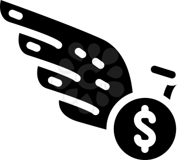 cash profit glyph icon vector. cash profit sign. isolated contour symbol black illustration