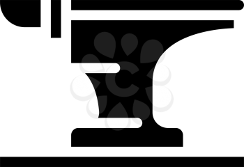 anvil for forging metal glyph icon vector. anvil for forging metal sign. isolated contour symbol black illustration