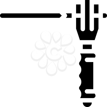 holder for electrodes glyph icon vector. holder for electrodes sign. isolated contour symbol black illustration