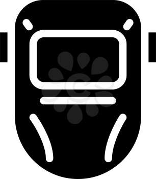 welding helmet glyph icon vector. welding helmet sign. isolated contour symbol black illustration