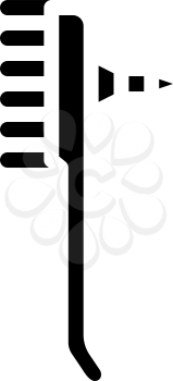 welding brush glyph icon vector. welding brush sign. isolated contour symbol black illustration