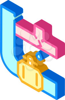 pipe repair isometric icon vector. pipe repair sign. isolated symbol illustration
