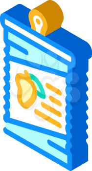 canned mango food isometric icon vector. canned mango food sign. isolated symbol illustration