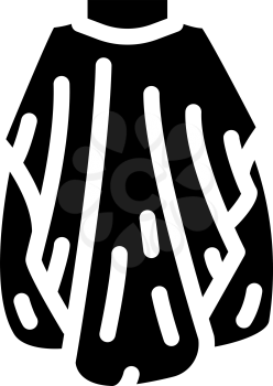 cape of haircuts glyph icon vector. cape of haircuts sign. isolated contour symbol black illustration