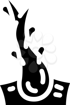 split ends hair glyph icon vector. split ends hair sign. isolated contour symbol black illustration