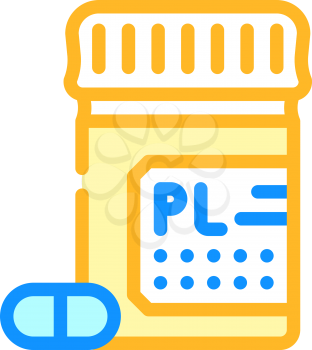 placebo pills color icon vector. placebo pills sign. isolated symbol illustration