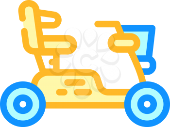 electric scooter for disabled people color icon vector. electric scooter for disabled people sign. isolated symbol illustration