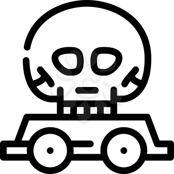 day of dead event line icon vector. day of dead event sign. isolated contour symbol black illustration
