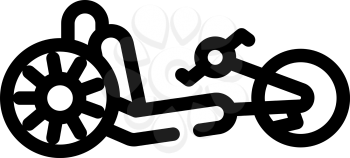 velomobile inclusive life line icon vector. velomobile inclusive life sign. isolated contour symbol black illustration