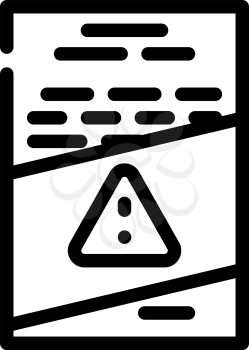 flyer protest meeting line icon vector. flyer protest meeting sign. isolated contour symbol black illustration