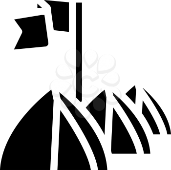 tent festival event glyph icon vector. tent festival event sign. isolated contour symbol black illustration