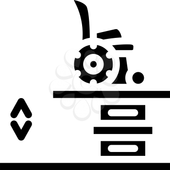 lift equipment for inclusive life glyph icon vector. lift equipment for inclusive life sign. isolated contour symbol black illustration