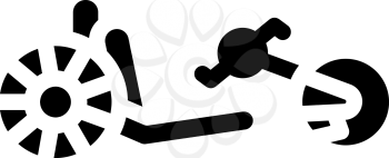 velomobile inclusive life glyph icon vector. velomobile inclusive life sign. isolated contour symbol black illustration