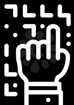 braille print inclusive life glyph icon vector. braille print inclusive life sign. isolated contour symbol black illustration