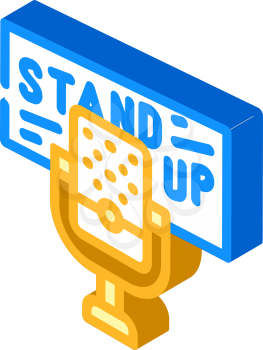 standup event isometric icon vector. standup event sign. isolated symbol illustration
