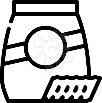 ricciutelle pasta line icon vector. ricciutelle pasta sign. isolated contour symbol black illustration