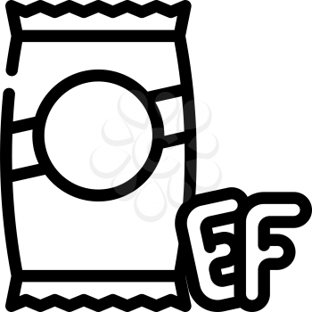 alphabet shape pasta line icon vector. alphabet shape pasta sign. isolated contour symbol black illustration