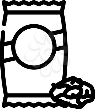 gnocchi pasta line icon vector. gnocchi pasta sign. isolated contour symbol black illustration