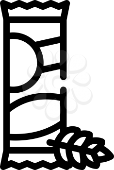spighe pasta line icon vector. spighe pasta sign. isolated contour symbol black illustration