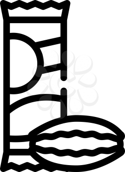 gnocchetti sardi pasta line icon vector. gnocchetti sardi pasta sign. isolated contour symbol black illustration