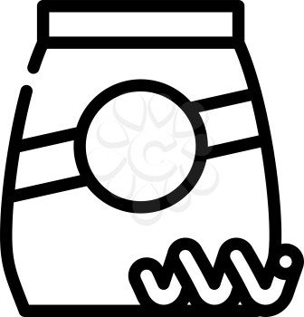 collentani pasta line icon vector. collentani pasta sign. isolated contour symbol black illustration