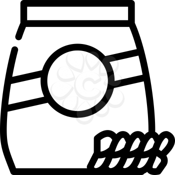 fusilli pasta line icon vector. fusilli pasta sign. isolated contour symbol black illustration