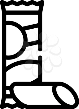 rigatoni pasta line icon vector. rigatoni pasta sign. isolated contour symbol black illustration