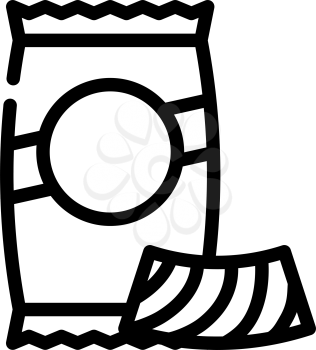 riccioli pasta line icon vector. riccioli pasta sign. isolated contour symbol black illustration