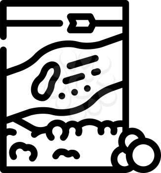 balls peanut butter line icon vector. balls peanut butter sign. isolated contour symbol black illustration