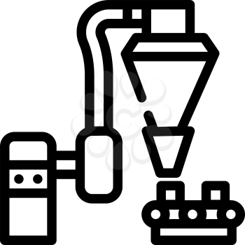 production peat briquettes line icon vector. production peat briquettes sign. isolated contour symbol black illustration