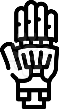 prosthesis plastic line icon vector. prosthesis plastic sign. isolated contour symbol black illustration