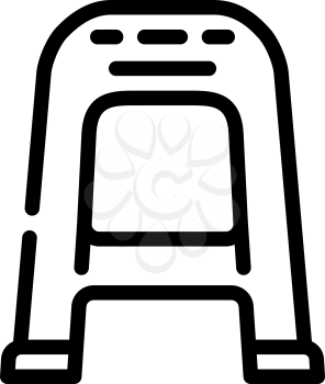 chair plastic line icon vector. chair plastic sign. isolated contour symbol black illustration