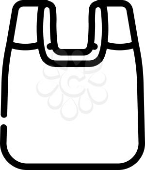 bag plastic material line icon vector. bag plastic material sign. isolated contour symbol black illustration