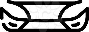bumper plastic car part line icon vector. bumper plastic car part sign. isolated contour symbol black illustration