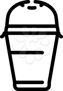 drink plastic cup line icon vector. drink plastic cup sign. isolated contour symbol black illustration
