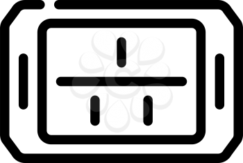tray canteen line icon vector. tray canteen sign. isolated contour symbol black illustration
