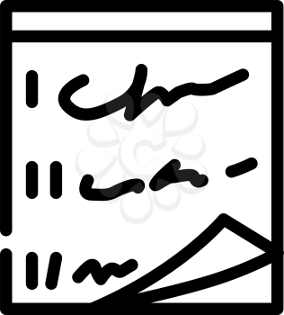 stickers paper list stationery line icon vector. stickers paper list stationery sign. isolated contour symbol black illustration