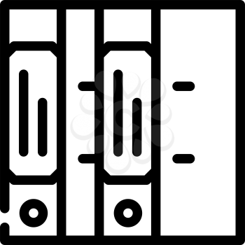 folders with documentation stationery line icon vector. folders with documentation stationery sign. isolated contour symbol black illustration