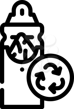napkin holder zero waste line icon vector. napkin holder zero waste sign. isolated contour symbol black illustration