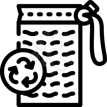 sponge zero waste line icon vector. sponge zero waste sign. isolated contour symbol black illustration