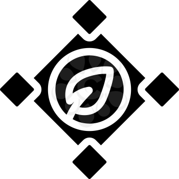 blockchain chia cryptocurrency glyph icon vector. blockchain chia cryptocurrency sign. isolated contour symbol black illustration