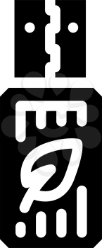 usb flash storage chia cryptocurrency glyph icon vector. usb flash storage chia cryptocurrency sign. isolated contour symbol black illustration