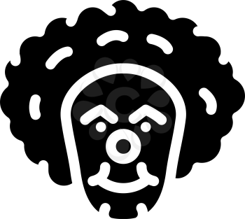 clown fear glyph icon vector. clown fear sign. isolated contour symbol black illustration