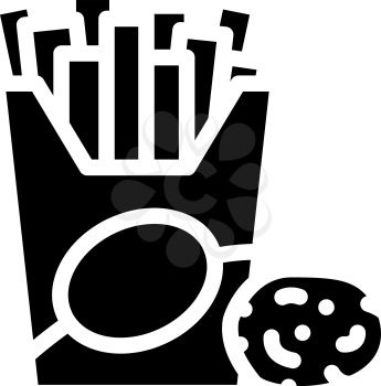 fried potato gluten free glyph icon vector. fried potato gluten free sign. isolated contour symbol black illustration