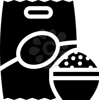 rice food gluten free glyph icon vector. rice food gluten free sign. isolated contour symbol black illustration
