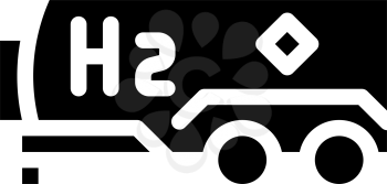 tank hydrogen glyph icon vector. tank hydrogen sign. isolated contour symbol black illustration