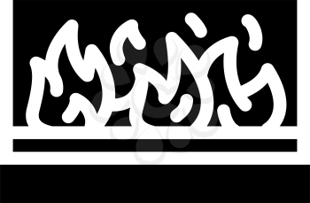 alcohol design fireplace glyph icon vector. alcohol design fireplace sign. isolated contour symbol black illustration