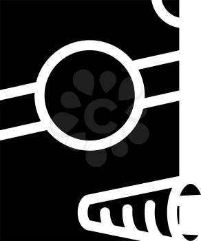 castellane pasta glyph icon vector. castellane pasta sign. isolated contour symbol black illustration