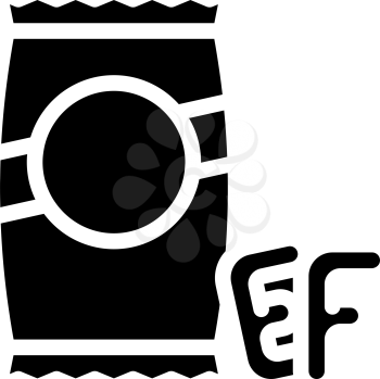 alphabet shape pasta glyph icon vector. alphabet shape pasta sign. isolated contour symbol black illustration
